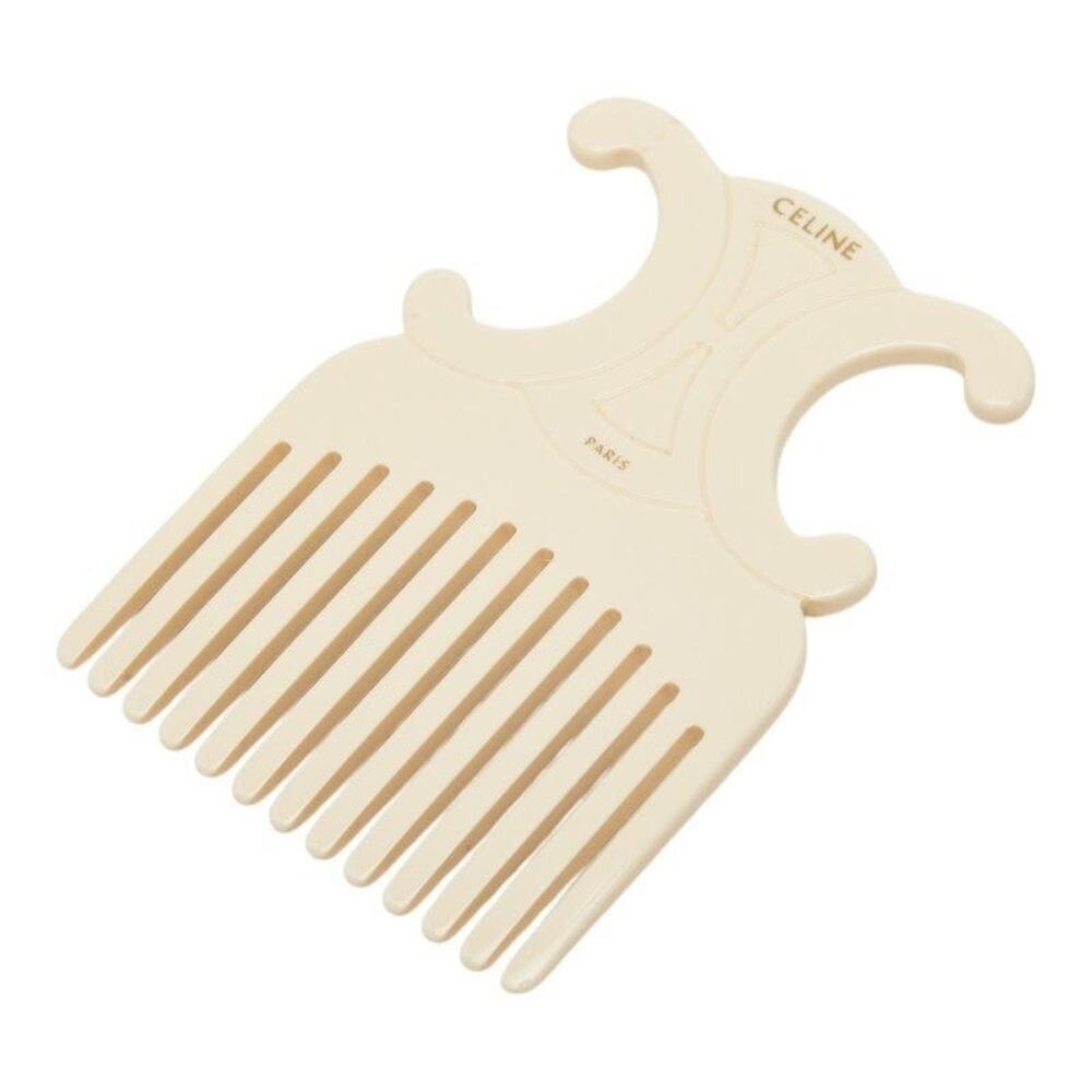 Celine Triomphe Hair Comb Beige